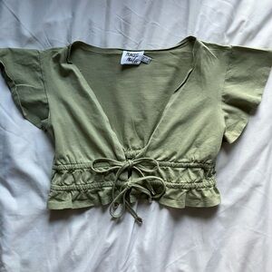 Princess Polly Light Green Flowy Top